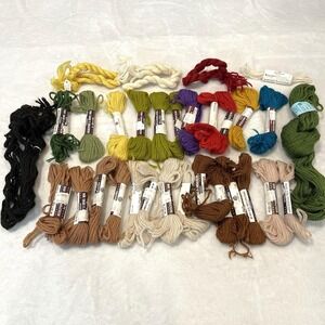 Vintage Bucilla Needlepoint And Crewel‎ 100% Virgin Wool Persian Assorted Colors